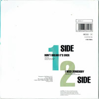 Don't Dream It's Over - Back Cover